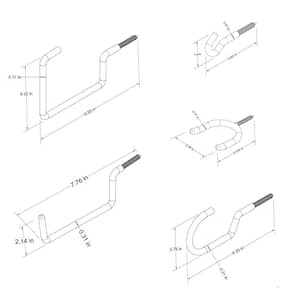 Multi-Use Assorted Garage Storage Vinyl Coated Steel Screw-In Hooks Value Pack (10-Pack)
