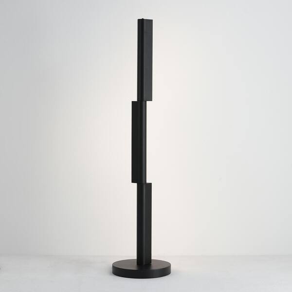 Vidalite Ma'or 43 in. 3-Light Matte Black Modern LED Floor Lamp 