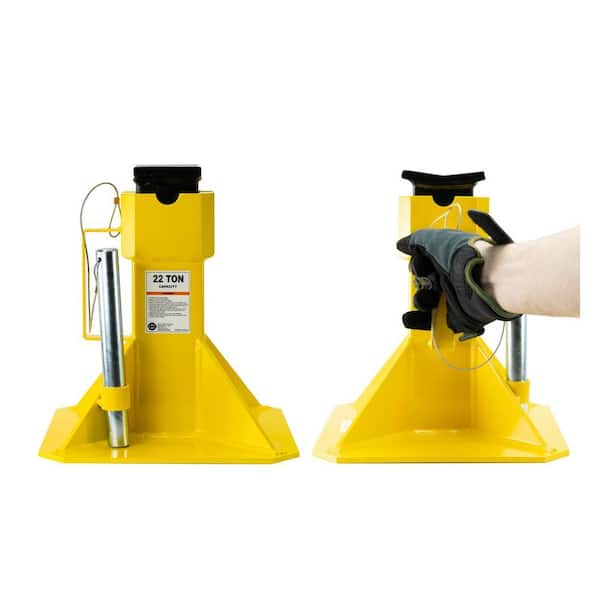 ESCO 22-Ton Heavy-Duty Jack Stands with Locking Support Pin, 1