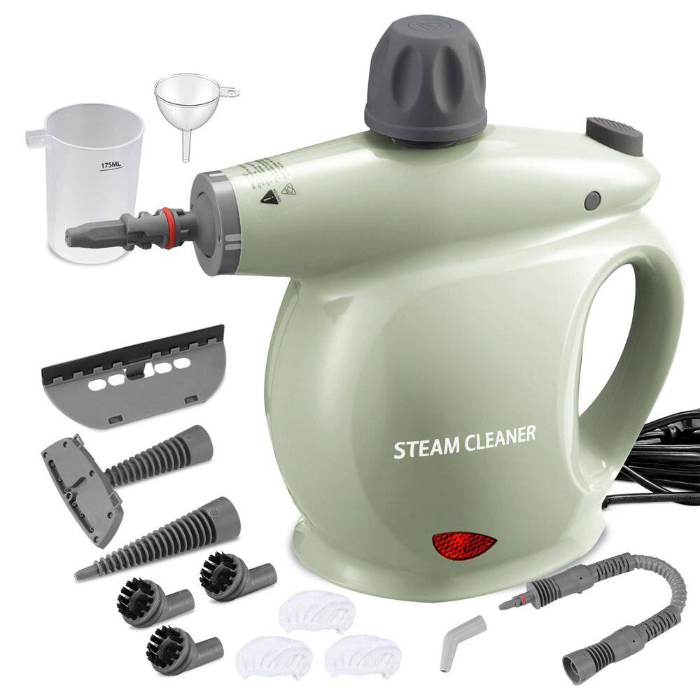 Handheld Steam Cleaner 350ml 105°C Fast-Heating 13 Accessories Chemical-Free for Floors Upholstery Grout, Green price history on PriceWatchPro