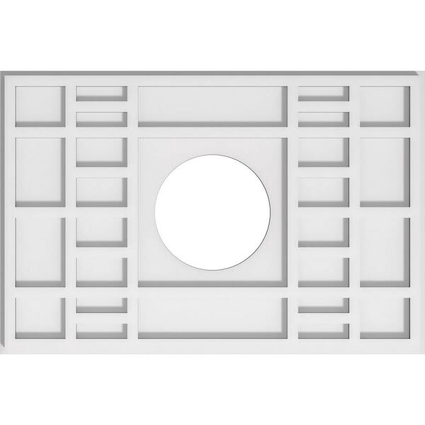1 in. x 22 in. x 14.625 in. PVC Medallion Moulding