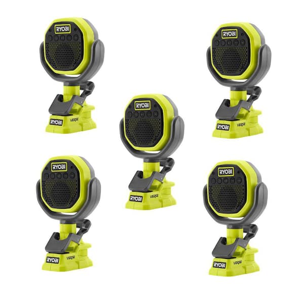 RYOBI ONE+ 18V Cordless VERSE Clamp Speaker 5-Pack (Tools Only)