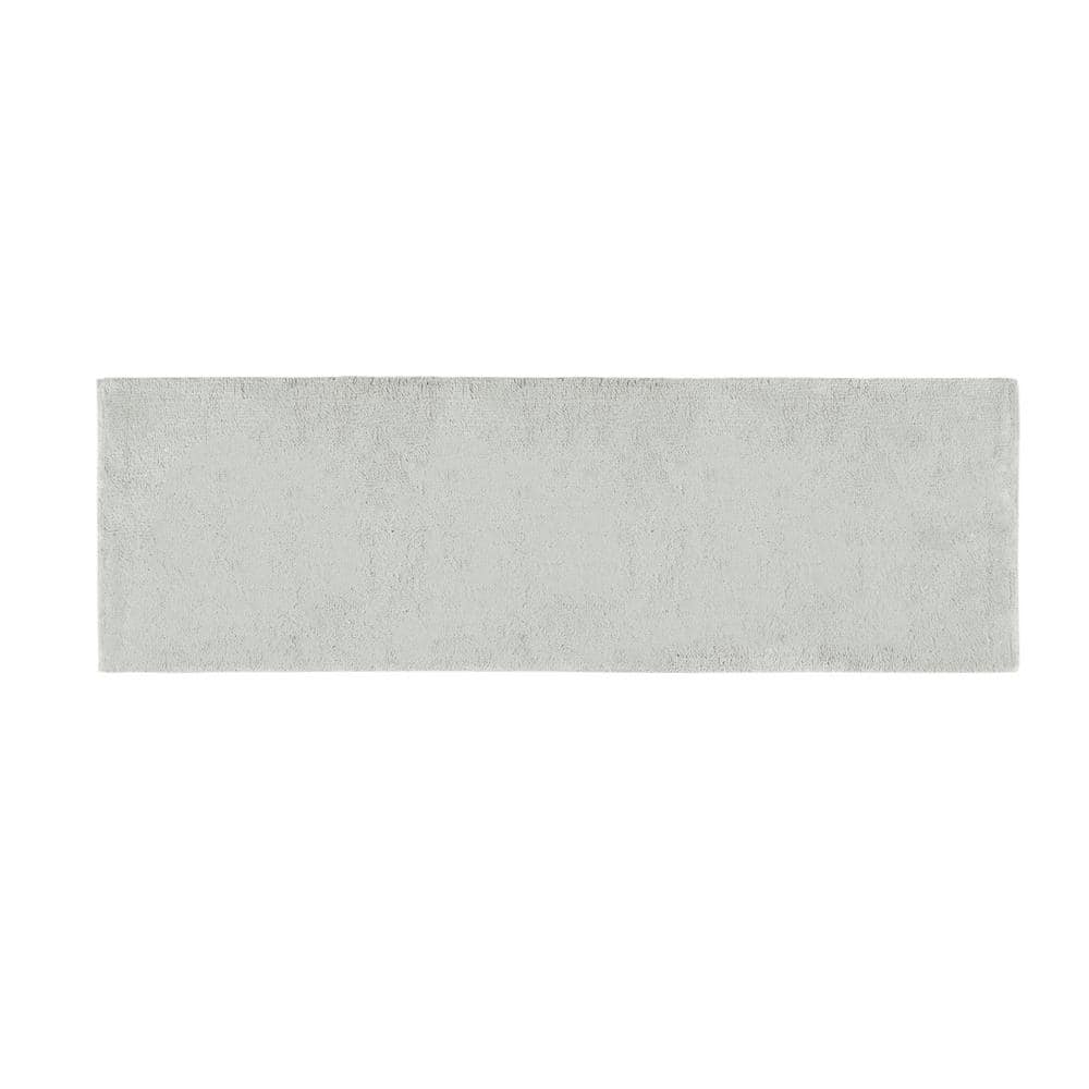 Beautyrest Plume Grey 24 in. x 72 in. Feather Touch Reversible Bath Rug ...