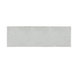 Plume Grey 24 in. x 72 in. Feather Touch Reversible Bath Rug
