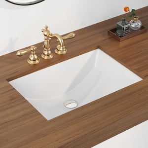 Ally 20.87 in. Undermount Bathroom Sink in White Vitreous China with Overflow Drain