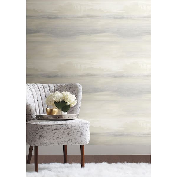 Soothing Mists Scenic White Wallpaper