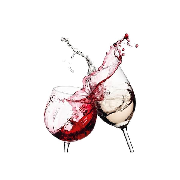 Ideal Decor Wine Glasses Wall Mural