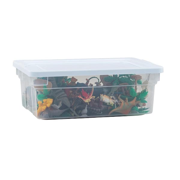 Rubbermaid 12-Pack Medium (6-Quart) Clear Weatherproof Heavy Duty Underbed  Tote with Latching Lid in the Plastic Storage Containers department at