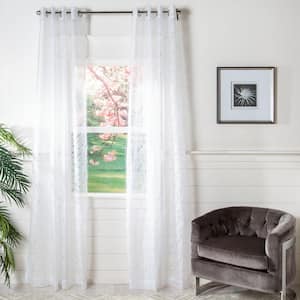 Pro Space Gradient Voile Semi Sheer Curtains with Grommet Top, 52 in. W x  84 in. L, Gray and White gradient, (1 Panel) SC5284GW - The Home Depot