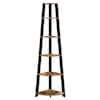 Convenience Concepts Newport 71 in. Barnwood and Black MDF 6 Tier ...