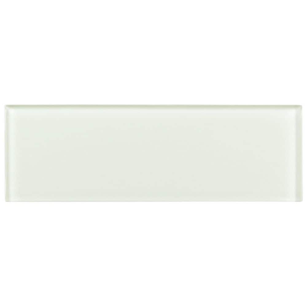 Enchant-Elle 4" x 12" Matte White Glass Subway Tile