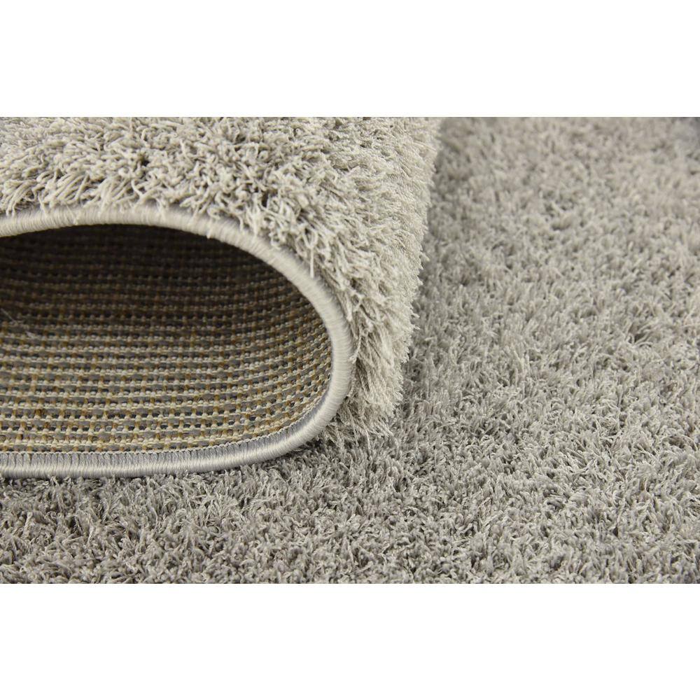 Serenity Soft Shag 4' x 6' Light Gray Rectangular Rug for Kids