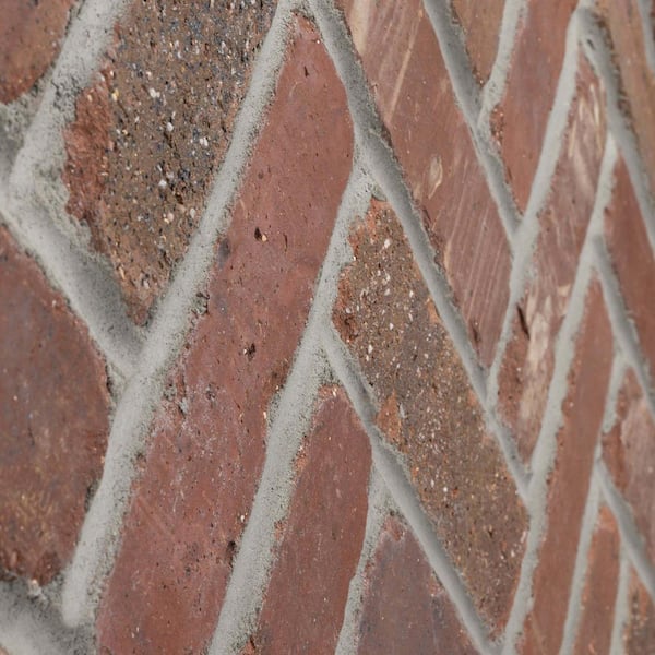 28 in. x 12.5 in. x 0.5 in. Brickwebb Columbia Street Thin Brick Sheets - Herringbone (Box of 5 Sheets)