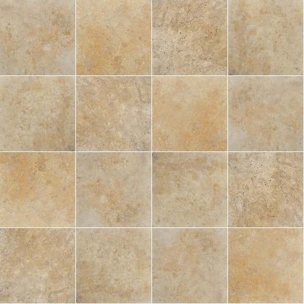 MSI Mediterranean Walnut 2 cm. x 16 in. x 16 in. Tumbled Travertine Paver Tile (35.6 sq. ft./Pallet)