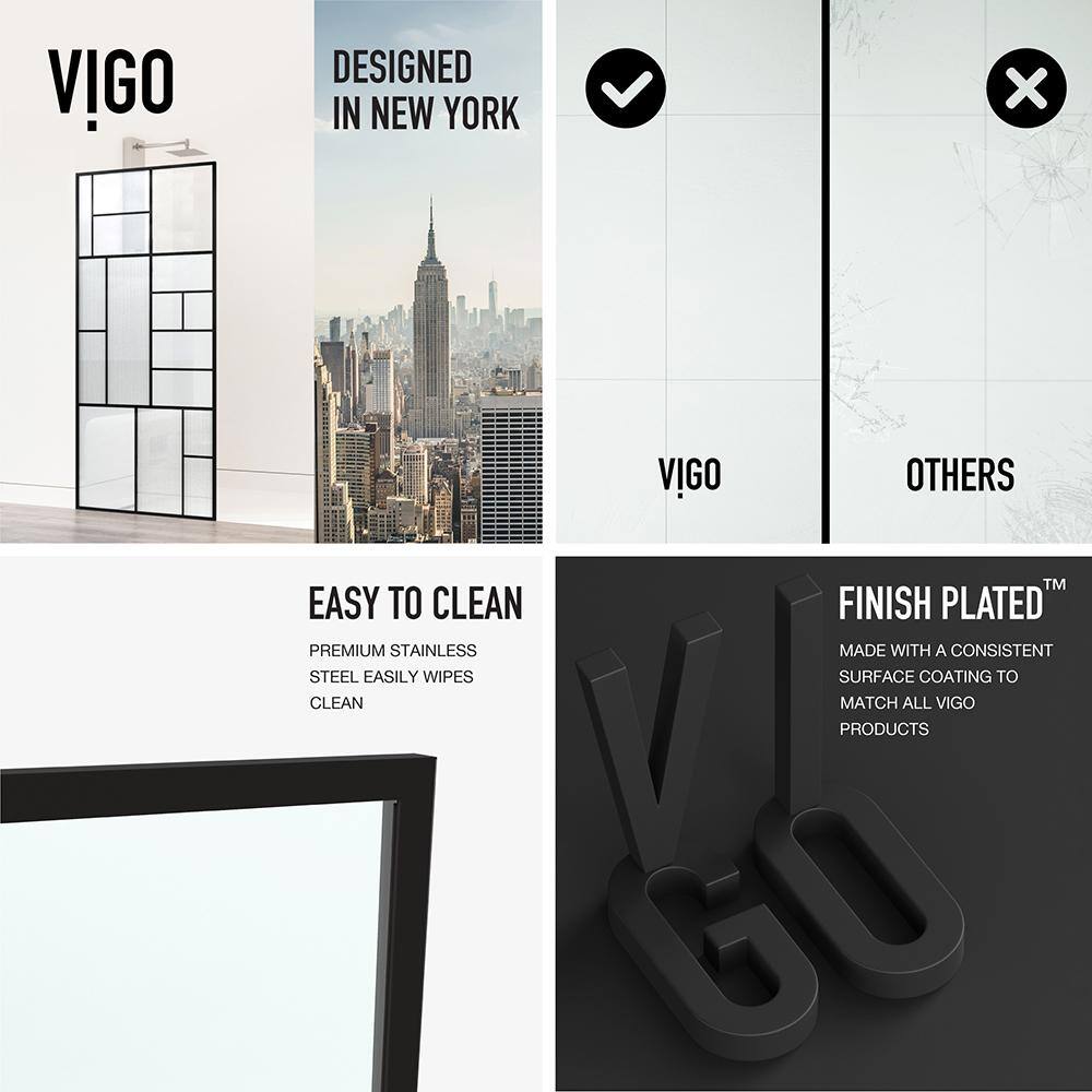Meridian Matte Black Framed Shower Screen with Mixed Glass