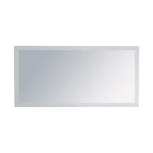 Sterling 60 in. W x 30 in. H Rectangular Wood Framed Wall Bathroom Vanity Mirror in White