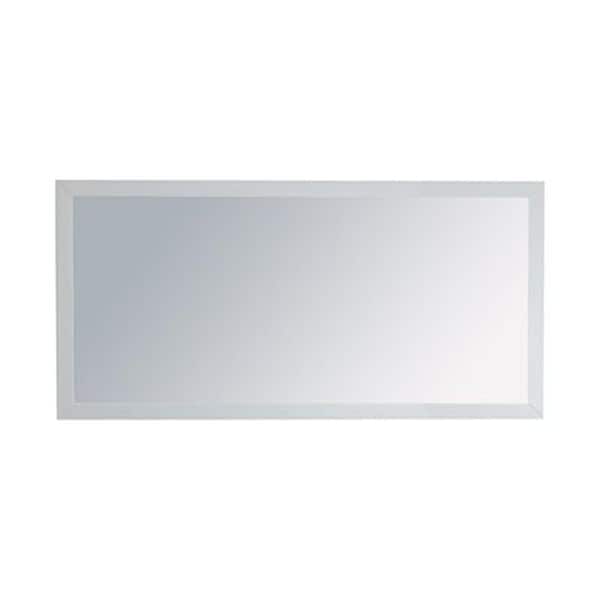 Laviva Sterling 60 in. W x 30 in. H Rectangular Wood Framed Wall Bathroom Vanity Mirror in White