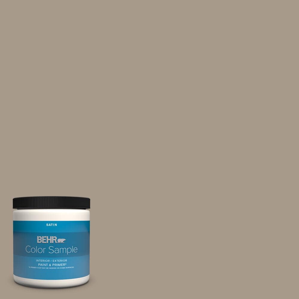 BEHR PREMIUM PLUS 8 Oz BXC 10 Warm Stone Satin Enamel Interior   Warm Stone Behr Premium Plus Paint Colors B370416 64 1000 