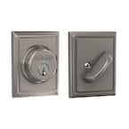 Schlage B60 Series Addison Satin Nickel Single Cylinder Deadbolt ...