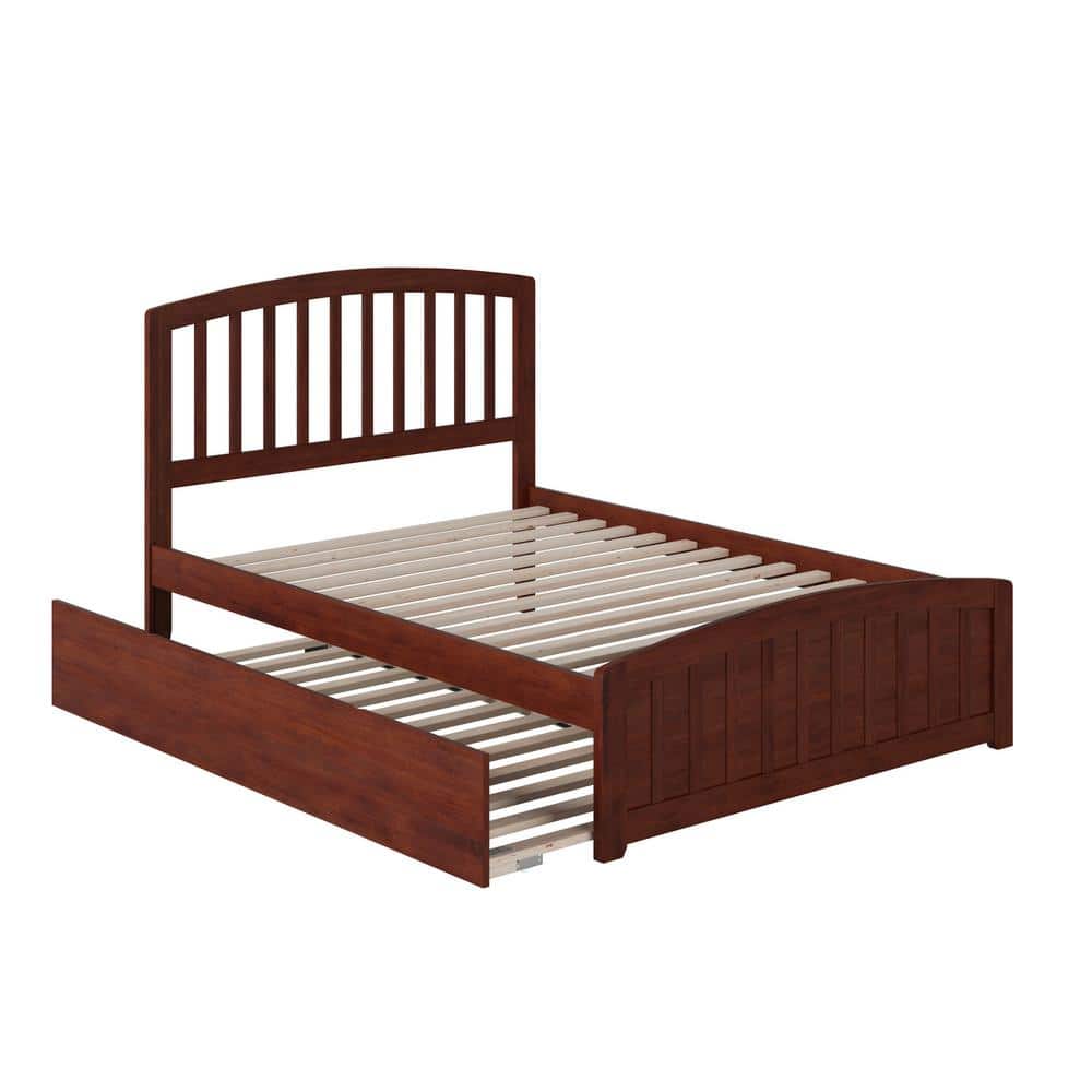 Richmond Mission-Shaker Full Bed with Urban Trundle in Walnut