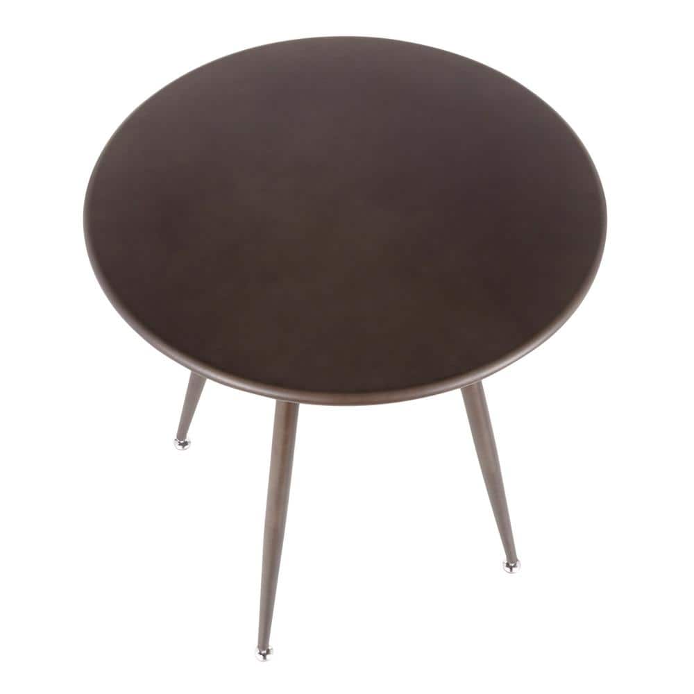 27.75'' Antique Black Round Industrial Metal Dinette Table