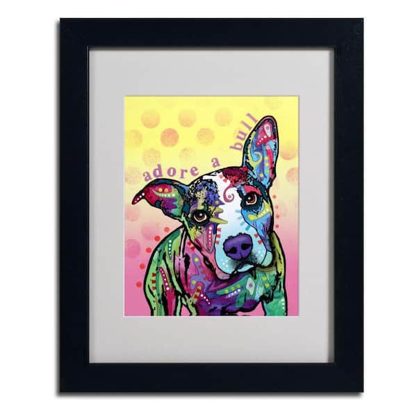 Trademark Fine Art 11 in. x 14 in. Adoreabull Matted Black Framed Wall Art