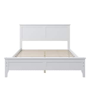 White Full Platform Bed