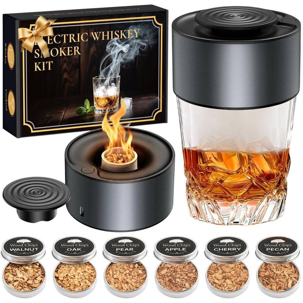 Electric Whiskey Smoker Kit Black Metal Cocktail Smoker Infuser Kit with 6 Natural Wood Chip Flavors for Drinks price history on PriceWatchPro
