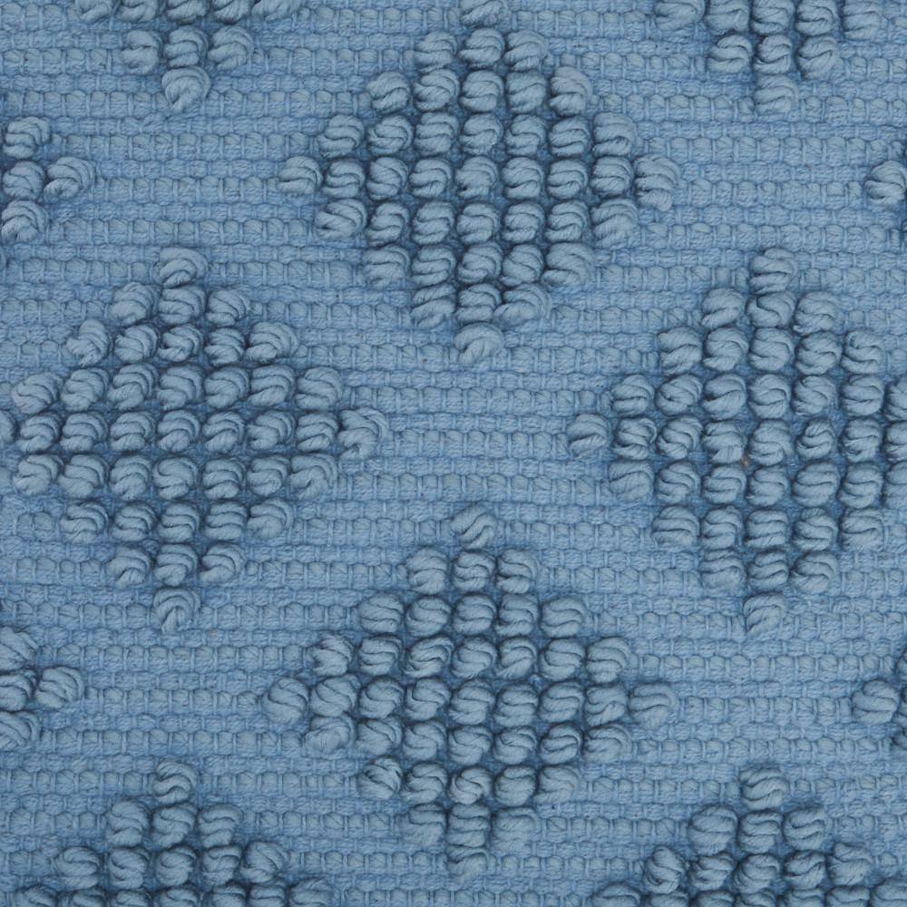 Ocean Blue Woven Diamonds 18" Square Throw Pillow