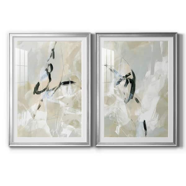 Wexford Home Scribble Veil I by Wexford Homes 2 Pieces Framed Abstract Paper Art Print 30.5 in. x 42.5 in. . .