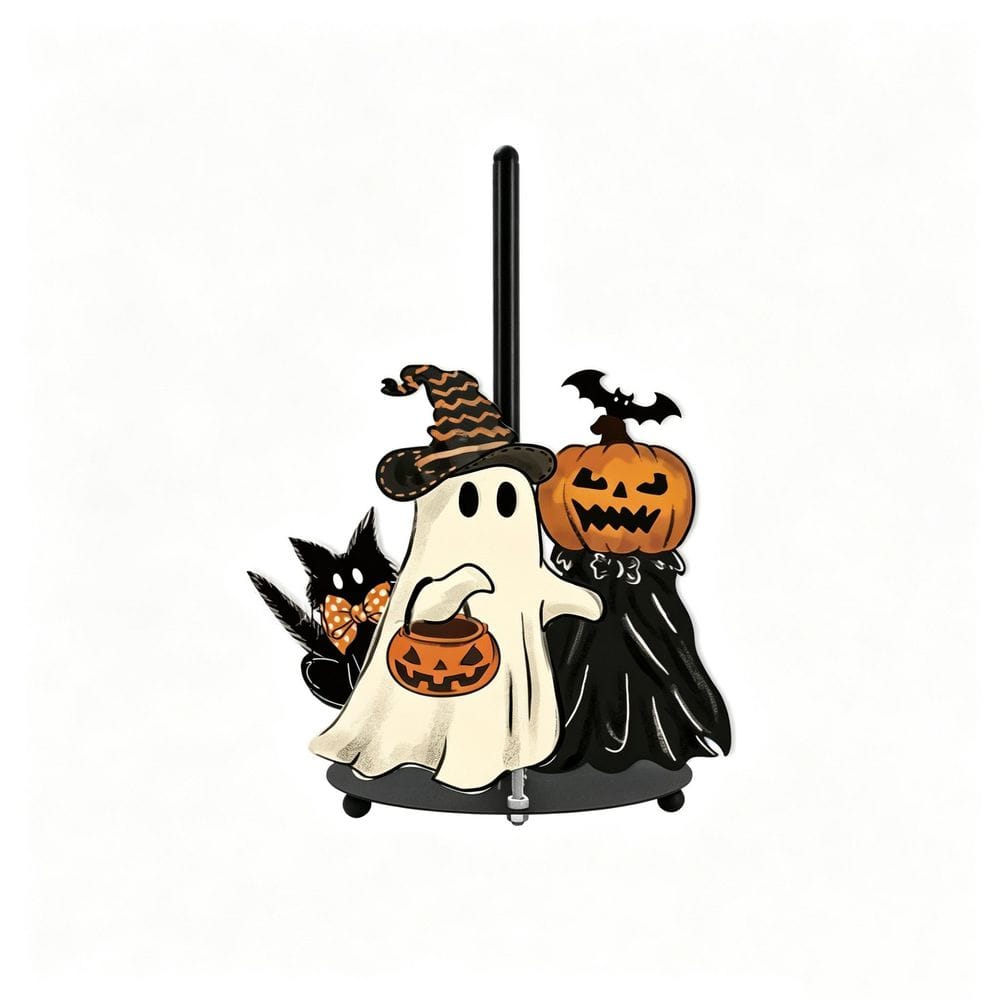 1-Piece Bath Accessory Set in Black, Ghost Pumpkin Cat Paper Towel Holder, Halloween Countertop Paper Roll Stand price history on PriceWatchPro