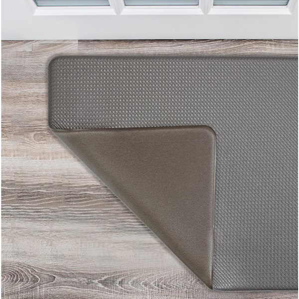 Nautica Basketweave Anti-Fatigue Kitchen Mat - Dark Grey - 17.5 x 60 in