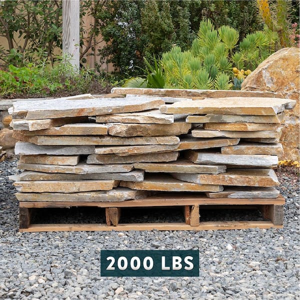Southwest Boulder & Stone 12 in. x 12 in. x 2 in. 30 sq. ft. Autumn Flame Natural Flagstone for Landscape Gardens and Pathways