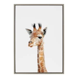 Sylvie "Animal Studio Giraffe" by Amy Peterson Framed Canvas Wall Art
