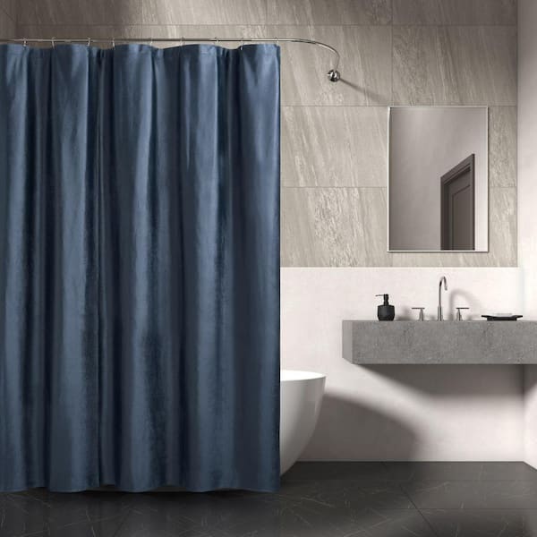 Unbranded Valletta Polyester Blue 72in x 72in  Shower Curtain