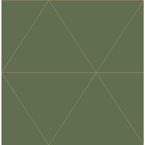 A-Street Prints Green Twilight Moss Geometric Wallpaper Border Sample