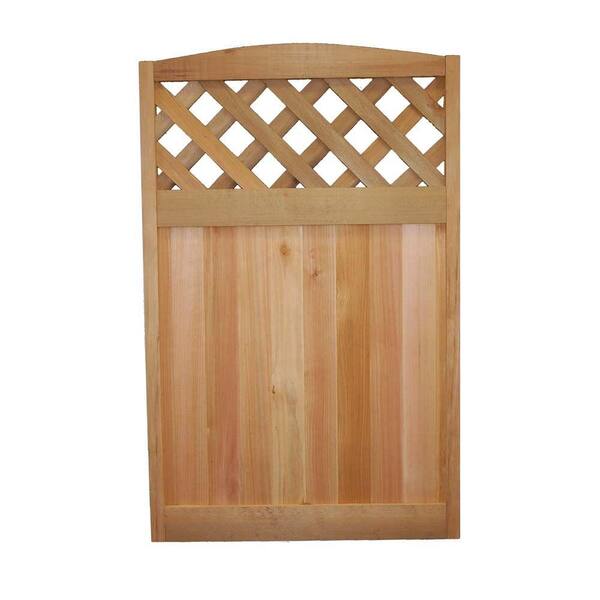 Signature Development 4 ft. H x 2-1/2 ft. W Western Red Cedar Diagonal Lattice Deluxe Arched Fence Panel