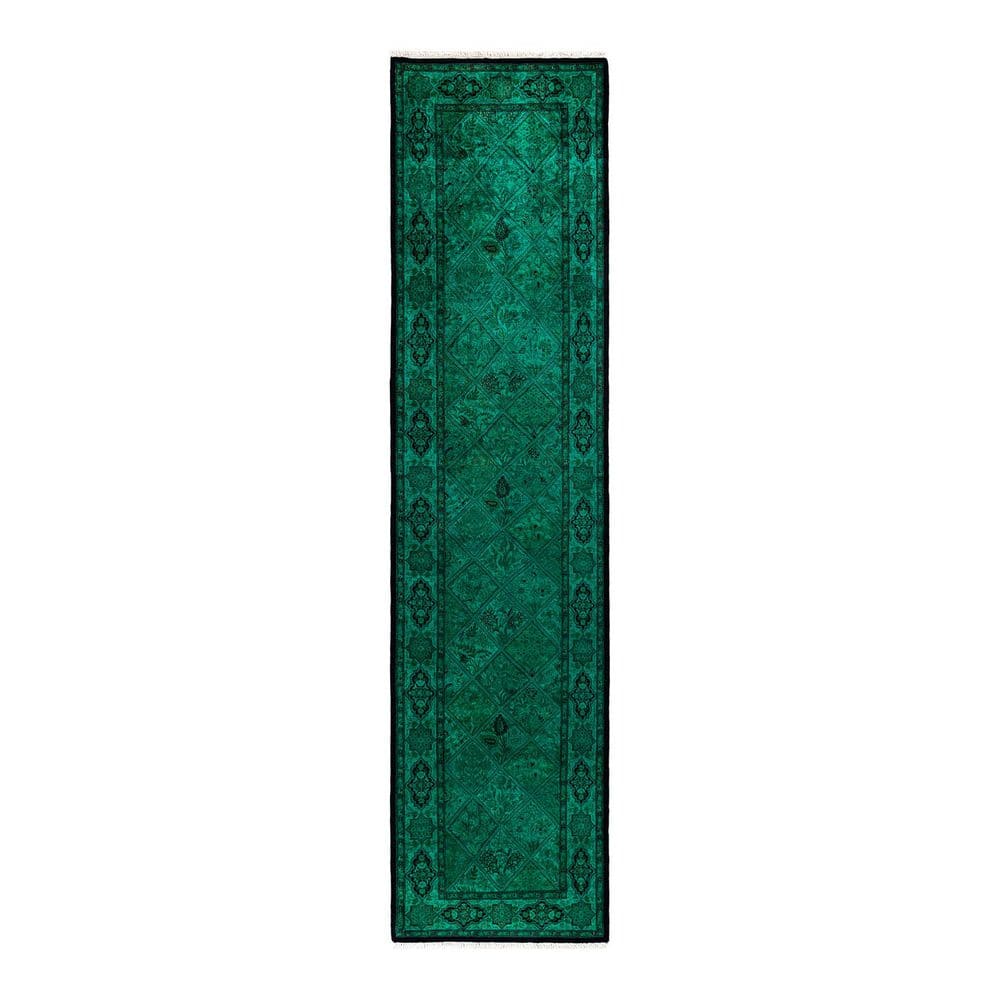 Overdyed Green 2 x 11 Wool Indoor Area Rug price history on PriceWatchPro