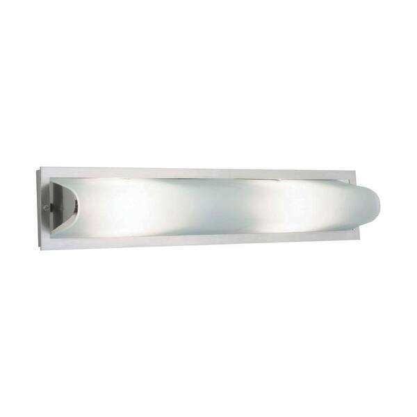 PLC Lighting Contemporary Beauty 2-Light Satin Nickel Bath Vanity Light