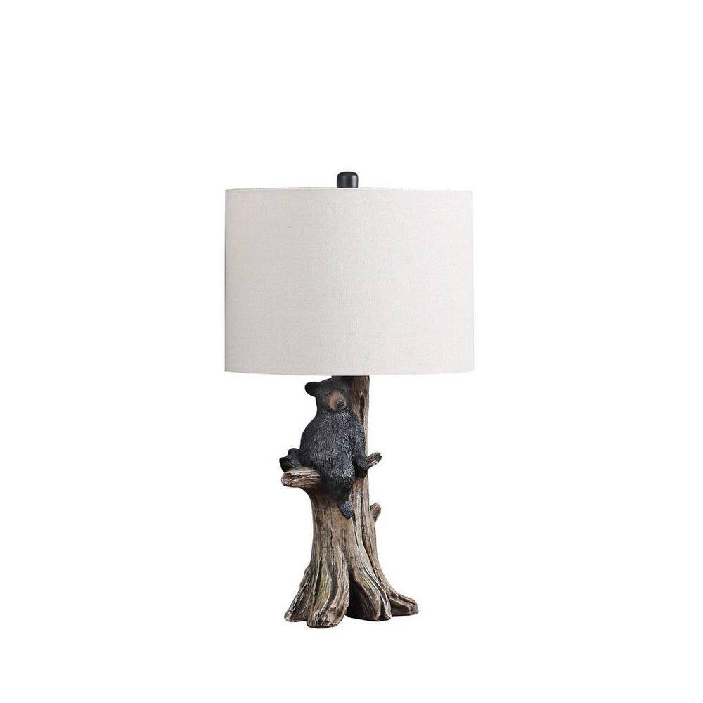 24.75 in. Black Bear On A Tree Polyresin Table Lamp price history on PriceWatchPro