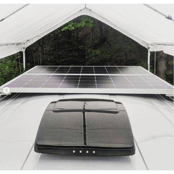 BougeRV 200-Watt 12-Volt Monocrystalline Solar Panel for RV Camping Home  Boat Marine Off-Grid HD114 - The Home Depot
