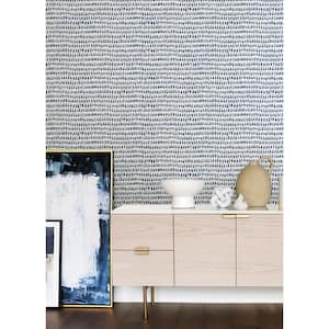 White Mystical Navy Peel and Stick Wallpaper Roll