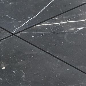 Blackout Nero Marquina 24 in. x 24 in. Polished Marble Floor and Wall Tile (11.62 sq. ft./Case)