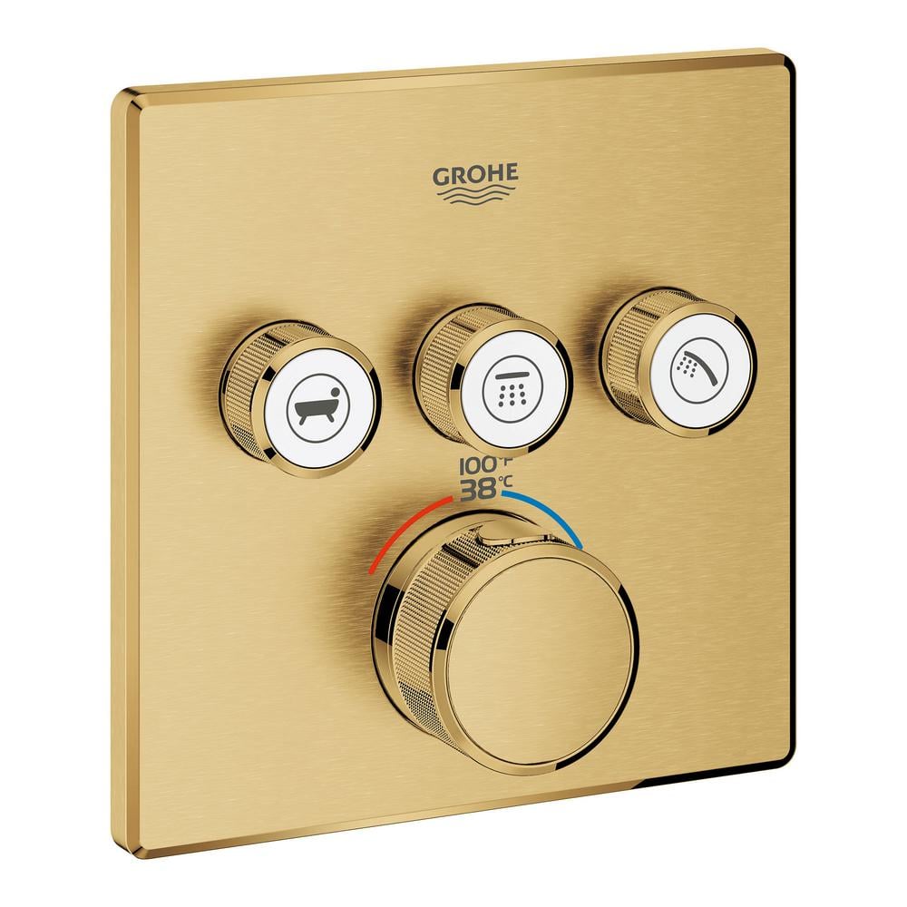 GROHE Grohtherm Smart Control Triple Function Square Thermostatic Trim
