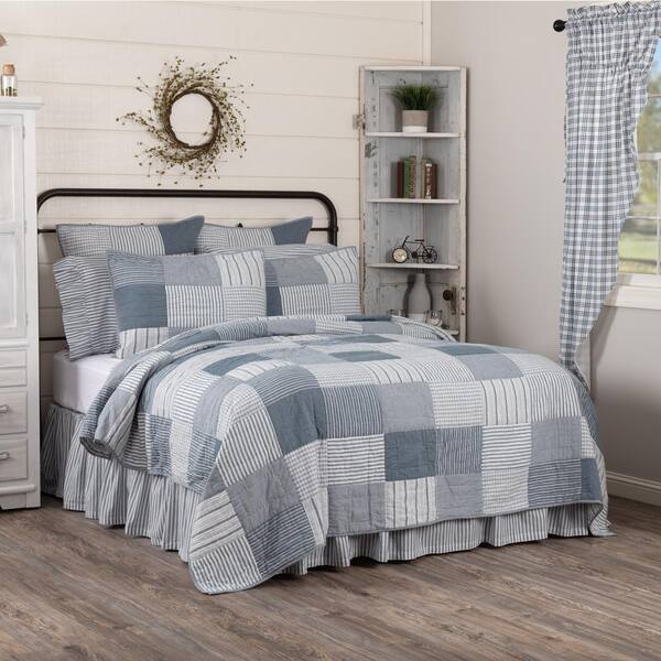 SAWYER MILL CHARCOAL QUILT SET-choose size & accessories-Farmhouse Bedding VHC 