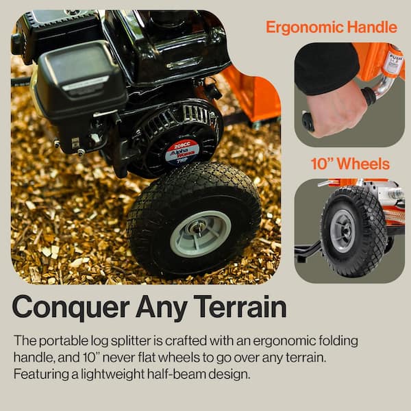 SuperHandy 25 Ton Gas Log Splitter GUO096 - The Home Depot