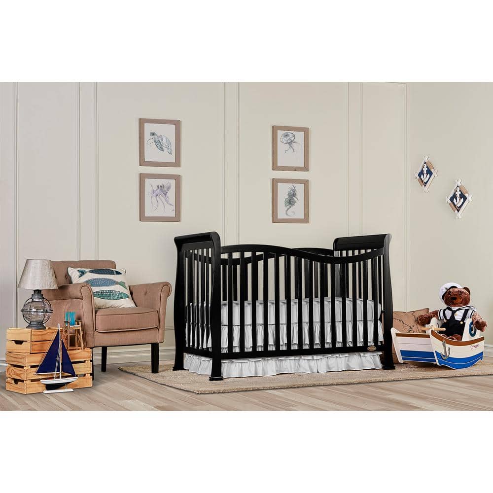 Dream On Me Violet Black 7-in-1 Convertible Lifestyle Crib -  655-K
