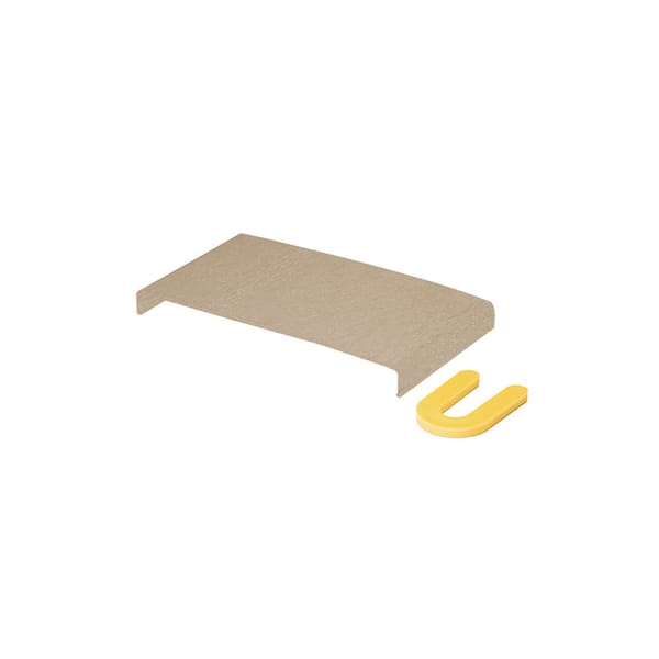 Deck-Top 1/2 in. x 5-1/2 in. x 3 in. Beachwood Sand PVC Decking Board Cover Sample for Composite and Wood Patio Decks