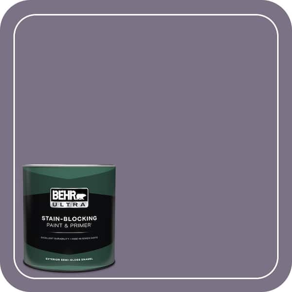 BEHR ULTRA 1 qt. #660F-6 Peruvian Violet Semi-Gloss Enamel Exterior Paint & Primer