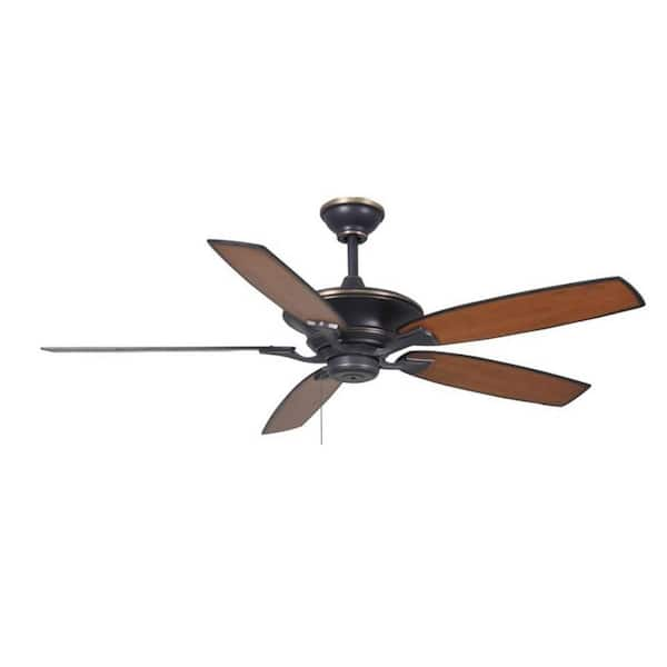 Hampton Bay Ashburton 60 in. Indoor Tarnished Bronze Ceiling Fan YG593 ...